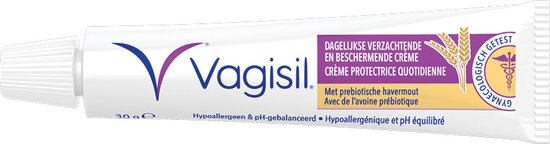 Vagisil® Crème 30g - Bij Vaginale Jeuk of Irritatie - Verzacht en Beschermt de Gevoelige Huid - Helpt tegen Jeuk en Droogheid - Vocht Crème - Gynaecologisch Getest - Hypoallergeen - pH Neutraal - Vrij van Parabenen - Alternatief Vagisan - Vagisil