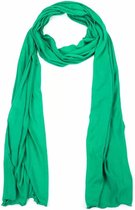 Bijoutheek Sjaal (Fashion) Effen Dun 35 CM x 200 CM Groen