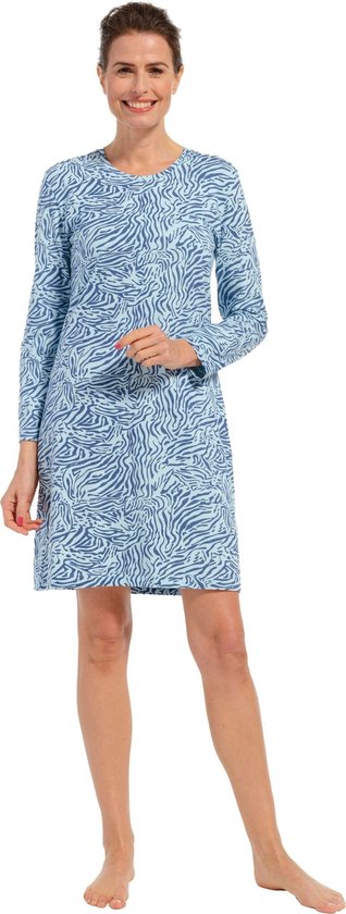 Chemise de nuit femme Pastunette L/M - '' Bleu Zebra '' - 50