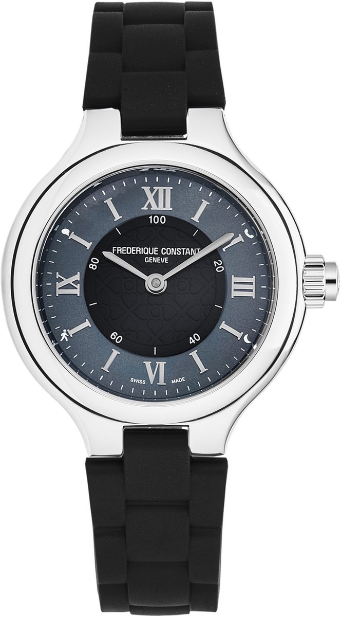 Frédérique Constant Horological Smartwatch FC-281GH3ER6 Horloge - Rubber - Zwart - Ø 34 mm