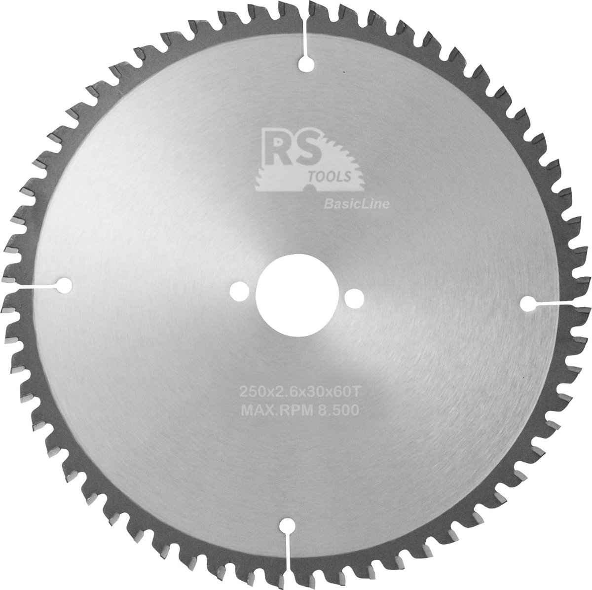 RStools HM cirkelzaag BasicLine Ø250 x 2,6 x 30 mm T=60 WZ negatief