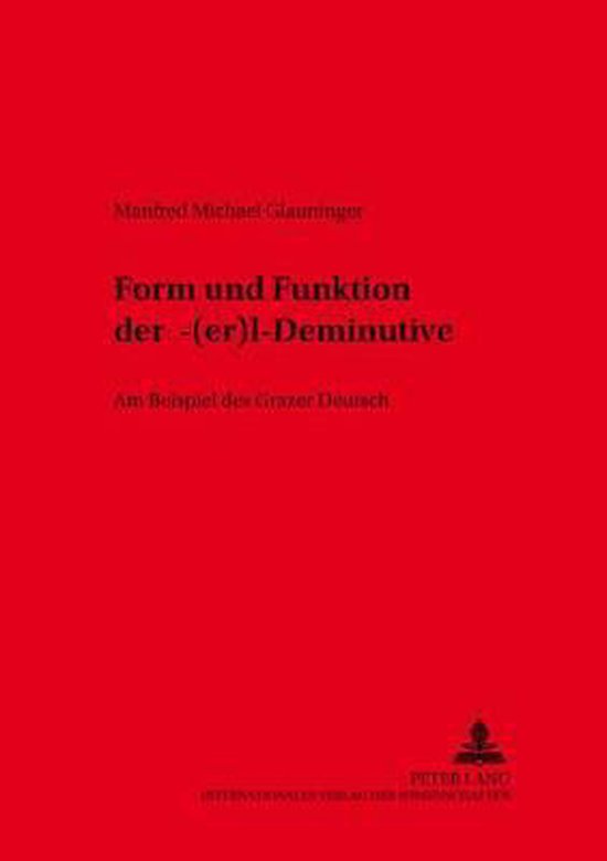 Form und Funktion der -(er)l-Deminutive - cover