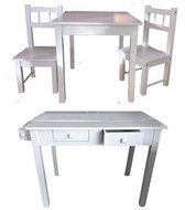 Tafeltje met 2 stoeltjes en bureautje/tekentafel