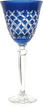 Mond geblazen kristallen wijnglazen - Wijnglas MAICHEL - royal blue - set van 2 glazen - gekleurd kristal