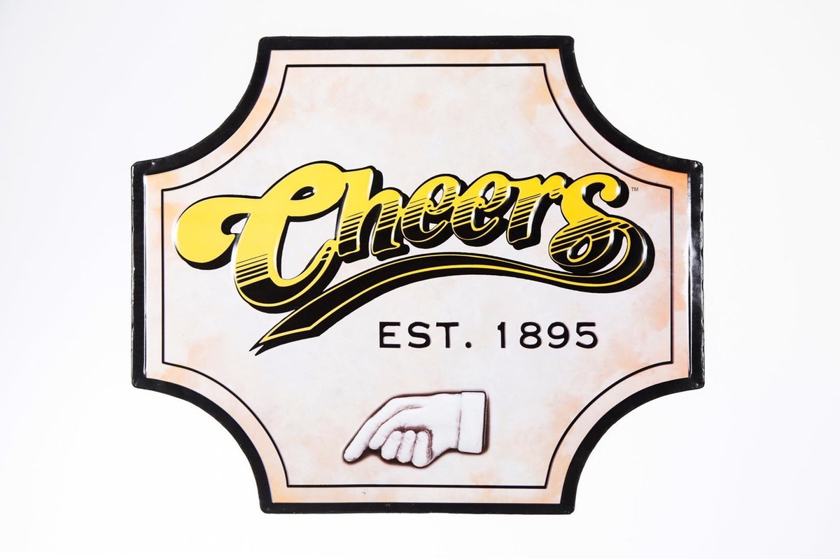 Signs-USA Cheers - retro wandbord - 50 x 42 cm