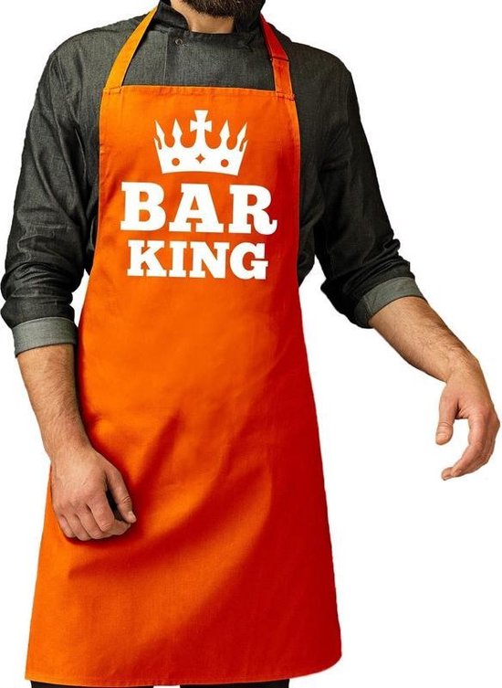 Oranje Bar King keuken schort heren One size