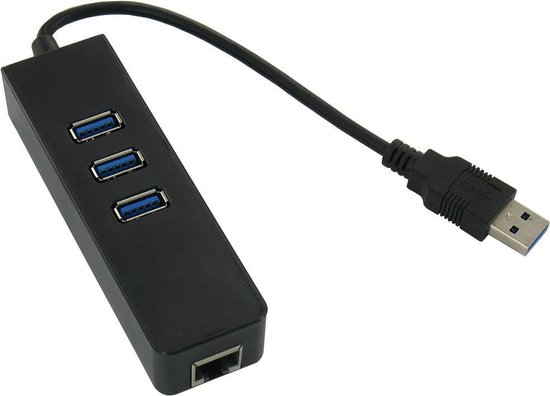 Adaptateur Ethernet Dolphix USB 3.0 - RJ45, Gigabit - avec concentrateur USB  à 3 ports | bol.com