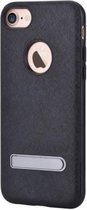 iStand Case Cover PU+PC Aluminium voor Apple iPhone 7 / 8 en SE (2020)~ Zwart