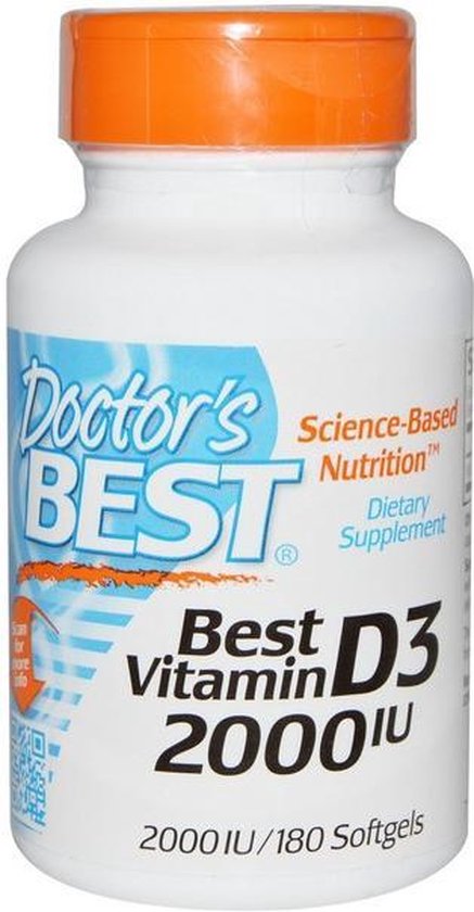 Doctor's Best - Vitamine D3 2000 IU - 180 Softgels