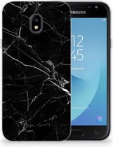 Samsung Galaxy J3 2017 TPU Siliconen Hoesje Marmer Zwart