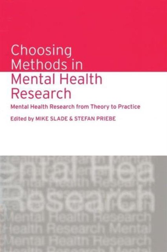 Choosing Methods in Mental Health Research - cover