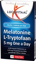Lucovitaal Melatonine L-Tryptofaan 5mg One a Day Voedingssupplement - 30 tabletten