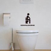 Deursticker Toilet - Muursticker Decoratie - WC Sticker Downloading
