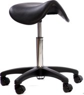 Novicum Ypsilon PU tabouret de selle vélo de coiffure noir avec selle normale et avec grand tabouret de coiffure chaise de travail à ressort à gaz