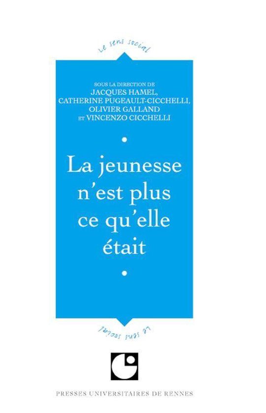 Le sens social - La jeunesse n'est plus ce qu'elle était - cover