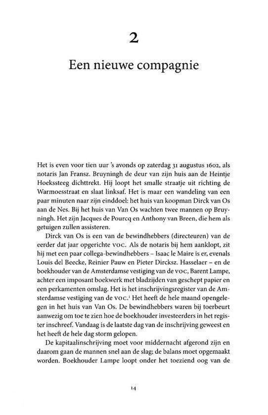 Boekpagina met de titel "2 Een nieuwe compagnie". Bevat tekst.