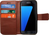 Hoesje voor Samsung Galaxy S7 Book Case Portemonnee - Cover voor 3 Pasjes Bruin