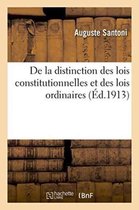 de la Distinction Des Lois Constitutionnelles Et Des Lois Ordinaires
