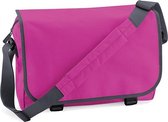 BagBase Messenger aktetas met schouderband Fuchsia/Graphit