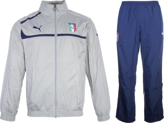 Puma Italia Woven Trainingspak Heren Trainingspak - Maat XL - Mannen -  grijs/blauw | bol.com