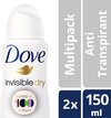 Dove Deodorant women Invisible Dry - 150 ml - 2 stuks