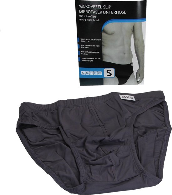 Slip en microfibre doublé pour homme taille S Gris - 30x24cm | Slip Homme Coton | Sous-vêtements