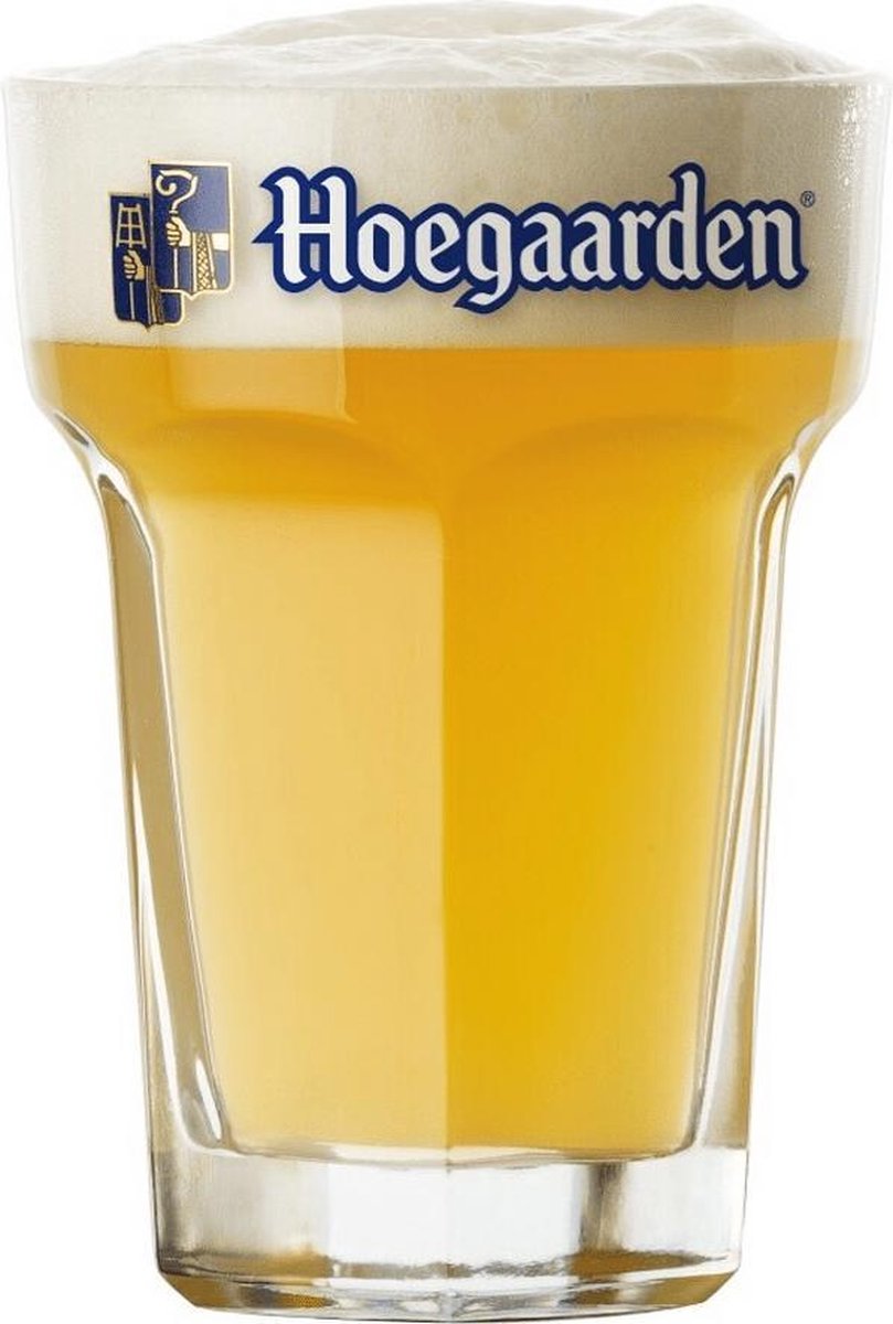 Retro Hoegaarden Bierglas - 0.25 cl - Met opdruk - 1 Stuk