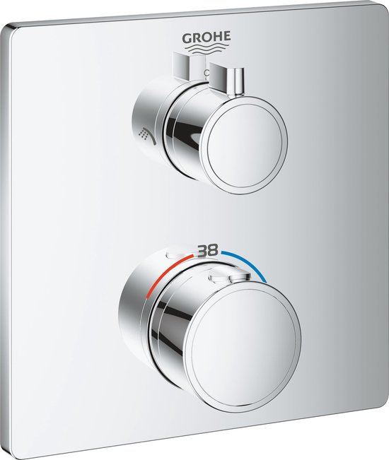 GROHE Grohtherm thermostatische inbouw douchekraan - Douche/Bad omstelling  - Chroom | bol