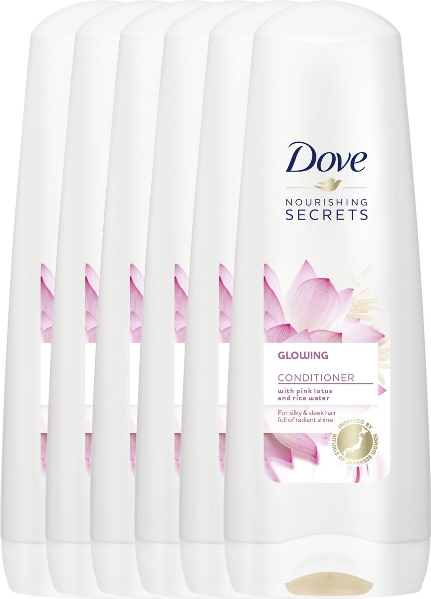 Après-shampoing Dove Glowing - 6 x 200 ml - Pack économique | bol.com
