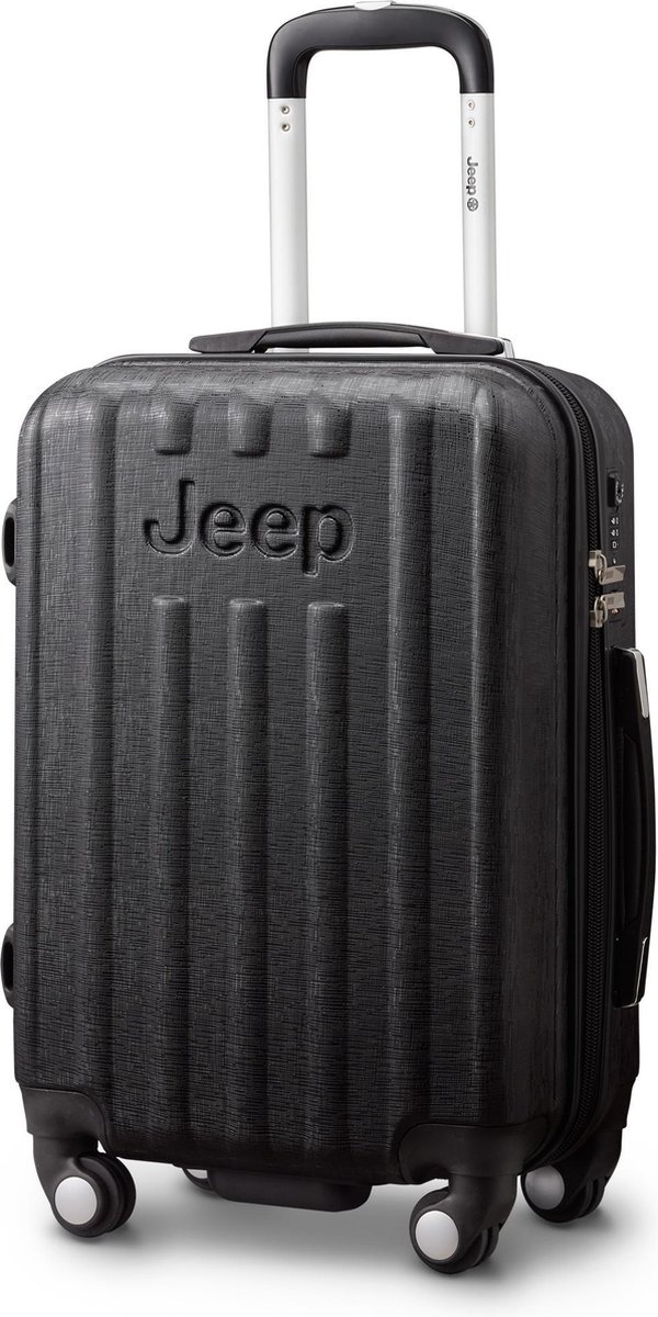 Jeep Makalu Handbagage koffer - 4 Wielen - TSA-cijferslot - Zwart | bol.com