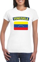T-shirt met Venezolaanse vlag wit dames M