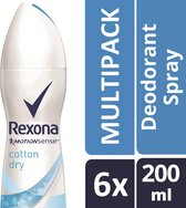 Rexona Women Ultra Dry Cotton - 6 x 200 ml - Deodorant Spray