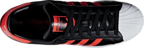 adidas Superstar Sneakers Sneakers - Maat 43 1/3 - Unisex - zwart/rood/wit  | bol.com