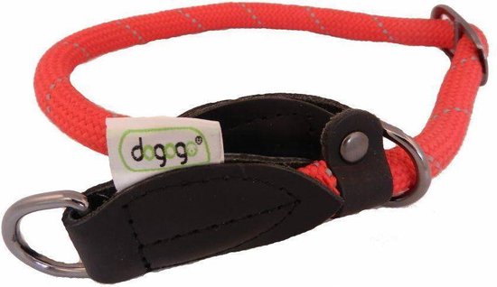 Dogogo nylon sliphalsband met stop rood 40