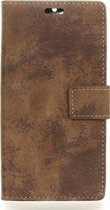 Shop4 - iPhone Xr Hoesje - Wallet Case Vintage Bruin