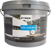 Fitex-Muurverf-Acryl Latex Mat-Ral 9002 Grijswit 10 liter