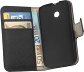 HC Zwart Motorola Moto E Book/Wallet Case/Cover Hoesje