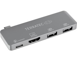 Terratec Connect C4 USB-C Docking station - Adapter USB-C - HDMI 4K - 2x USB3.0 - 1 x USB-C PD Passthrough oplaadpoort
