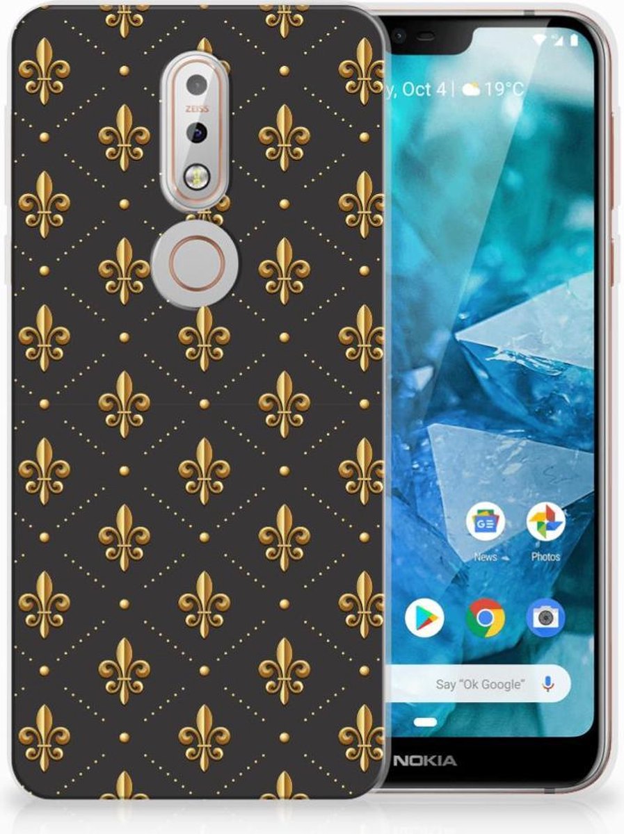 Nokia 7.1 TPU bumper Franse Lelie