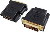 HDMI Female naar 24+1 DVI Male Adapter - 1 Stuk