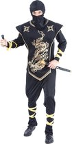 LUCIDA - Zwarte ninja kostuum voor mannen