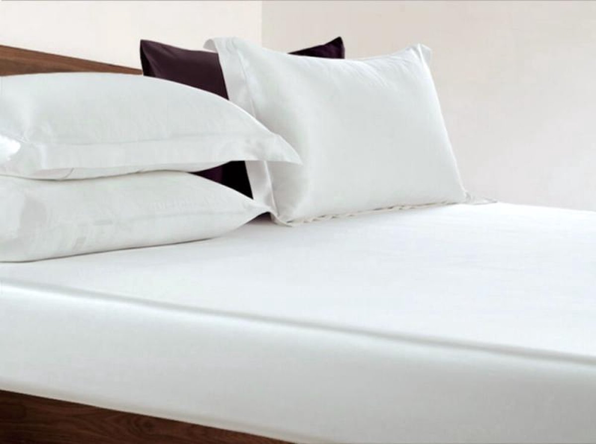 Zijden hoeslaken, 100% zijde, 600thread count (22momme), Crème wit 160x200cm