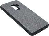 Stoffen hoesje grijs Geschikt voor Samsung Galaxy S9 Plus