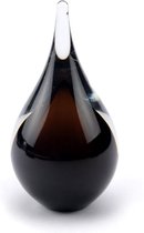 Glasobject druppel small cognac mini urn glas