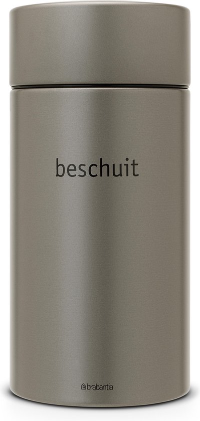 Brabantia Beschuitbus met Lift - 1,7 l - Platinum