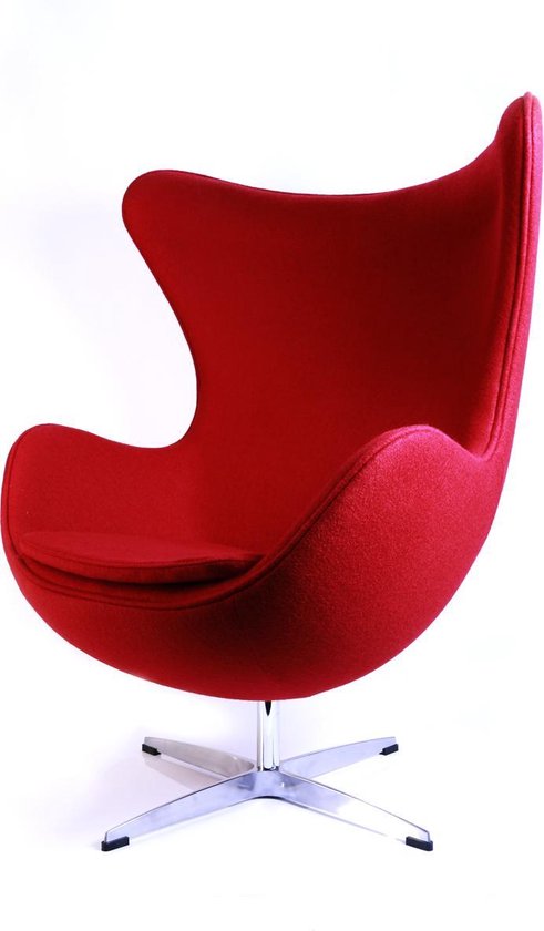 Egg Chair Classic Draaistoel - Rood | bol.com