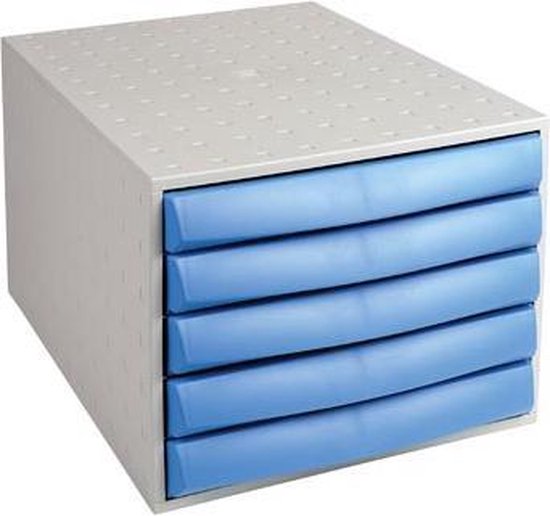 Armoire à tiroirs Fantasy Works gris clair / bleu glace