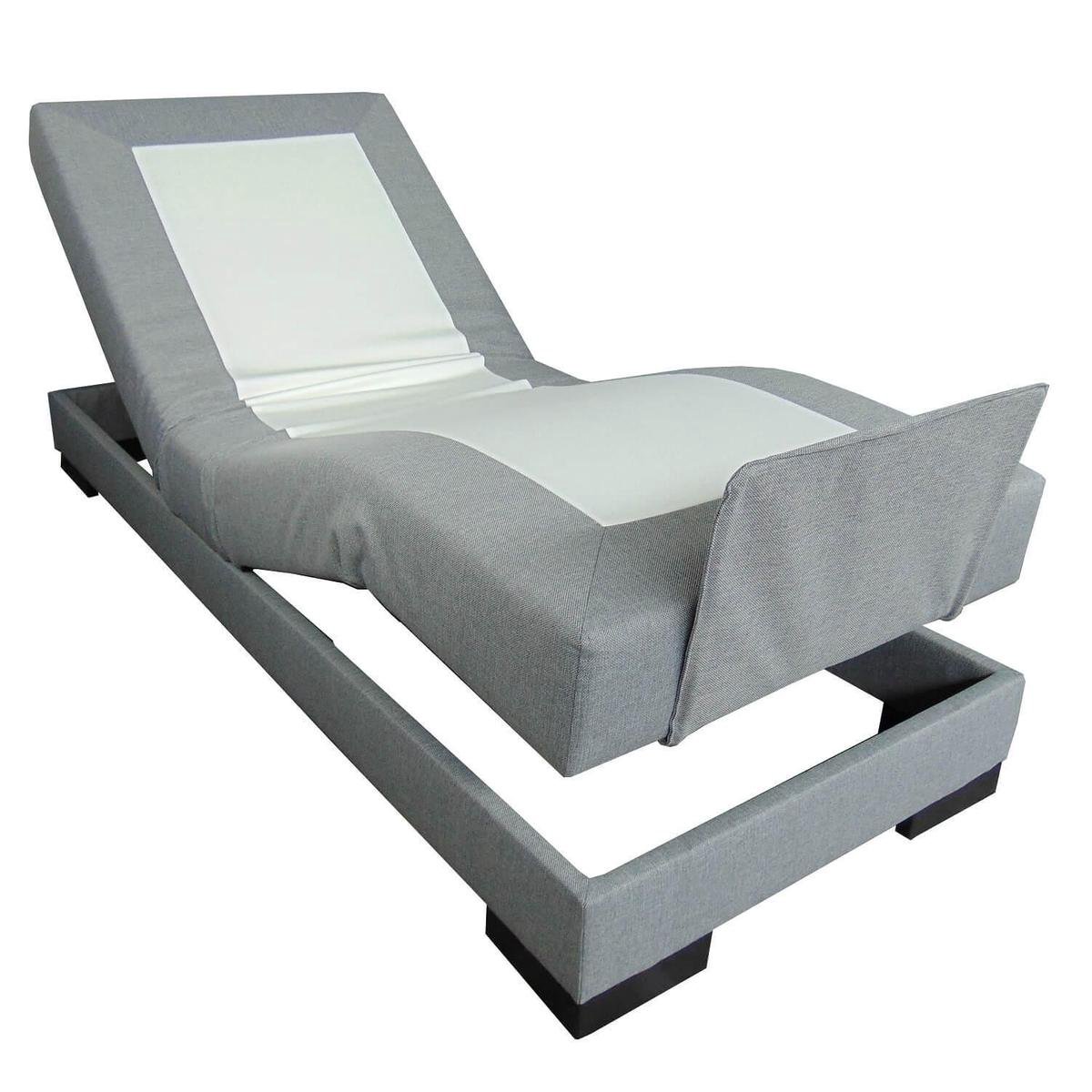 Slaaploods.nl Single - Elektrisch Boxspring Onderstel - 80x220x40 cm - Grijs