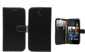 HTC Desire 300 zwart agenda wallet hoesje