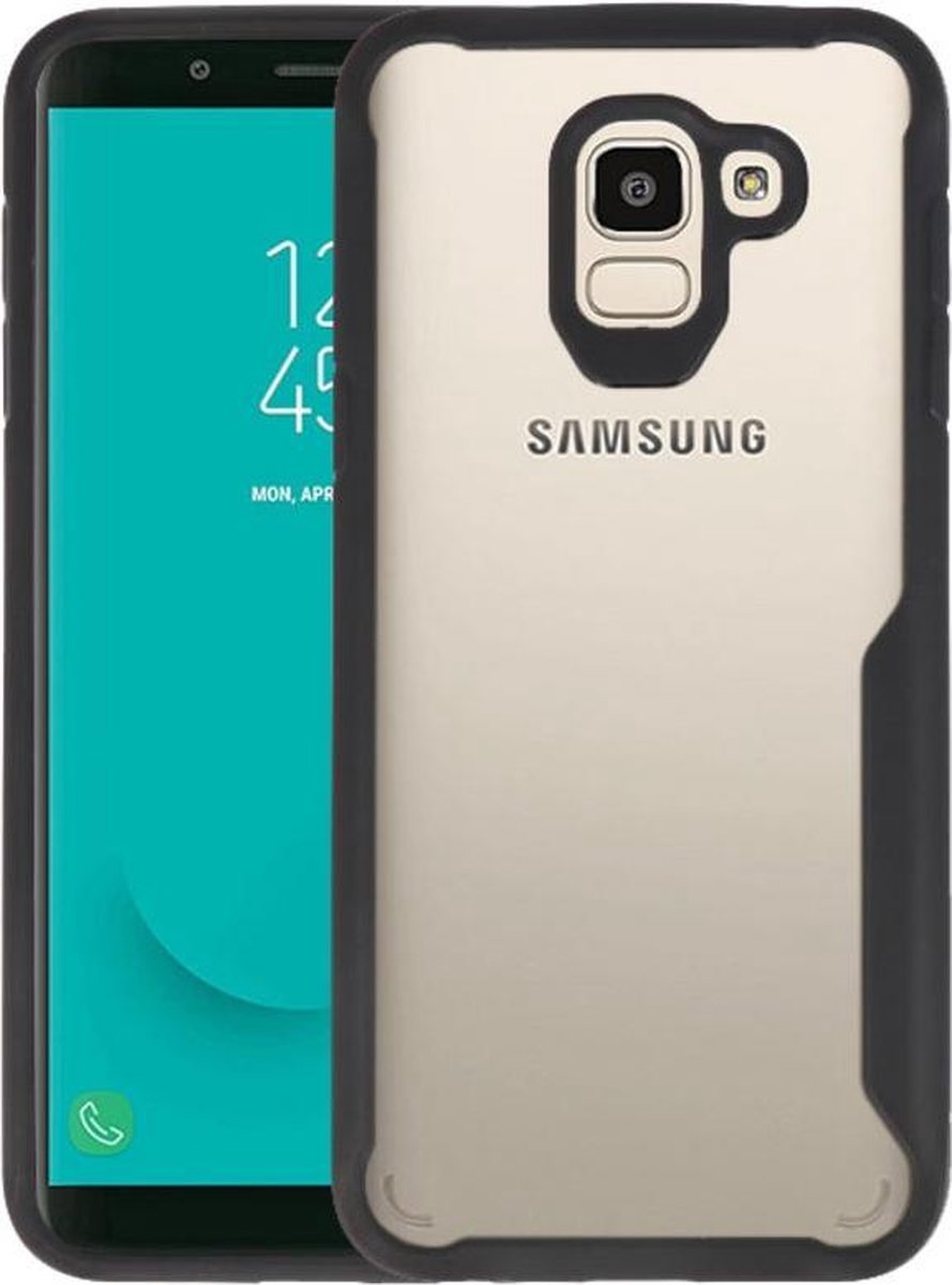 Zwart Focus Transparant Hard Cases Samsung Galaxy J6